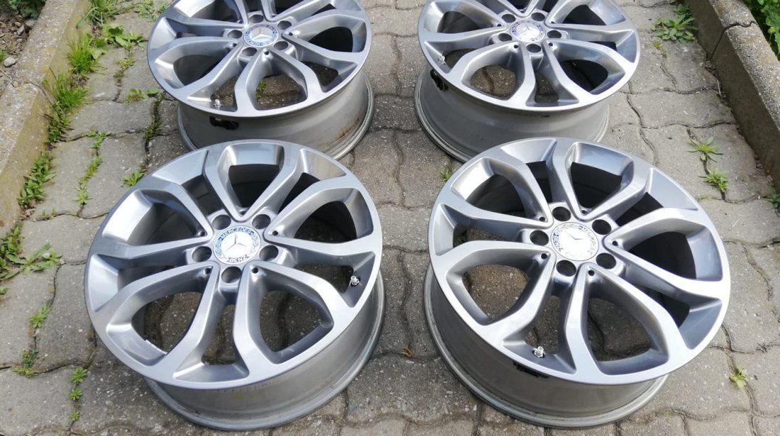 Jante aliaj Noi 5x112 pe 17 originale Mercedes C clase W205, senzori presiune aer