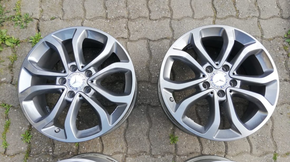 Jante aliaj Noi 5x112 pe 17 originale Mercedes C clase W205, senzori presiune aer