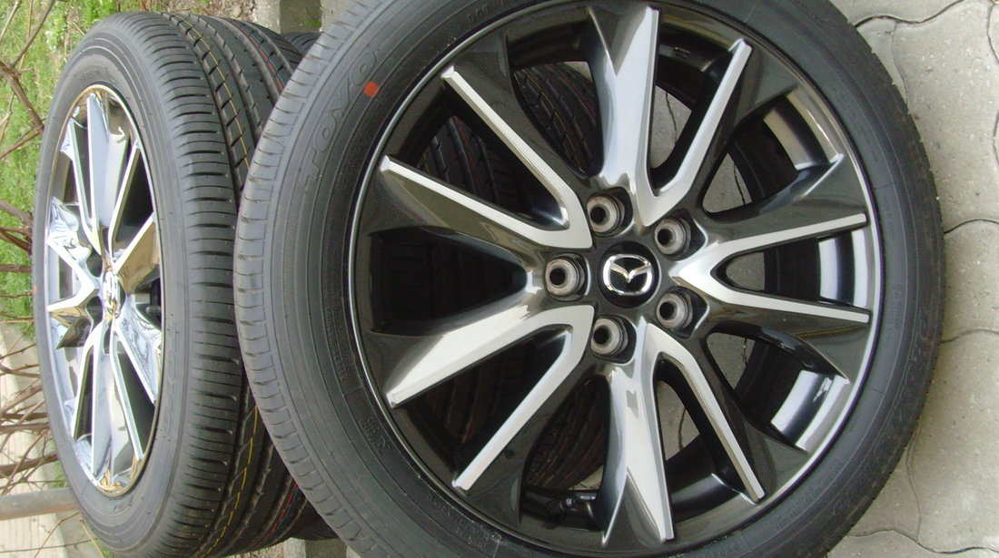 Jante aliaj Noi 5x114,3 pe 18 originale Mazda CX3 DK +anvelope Vara Noi 215/50 R18 92V Toyo Proxes