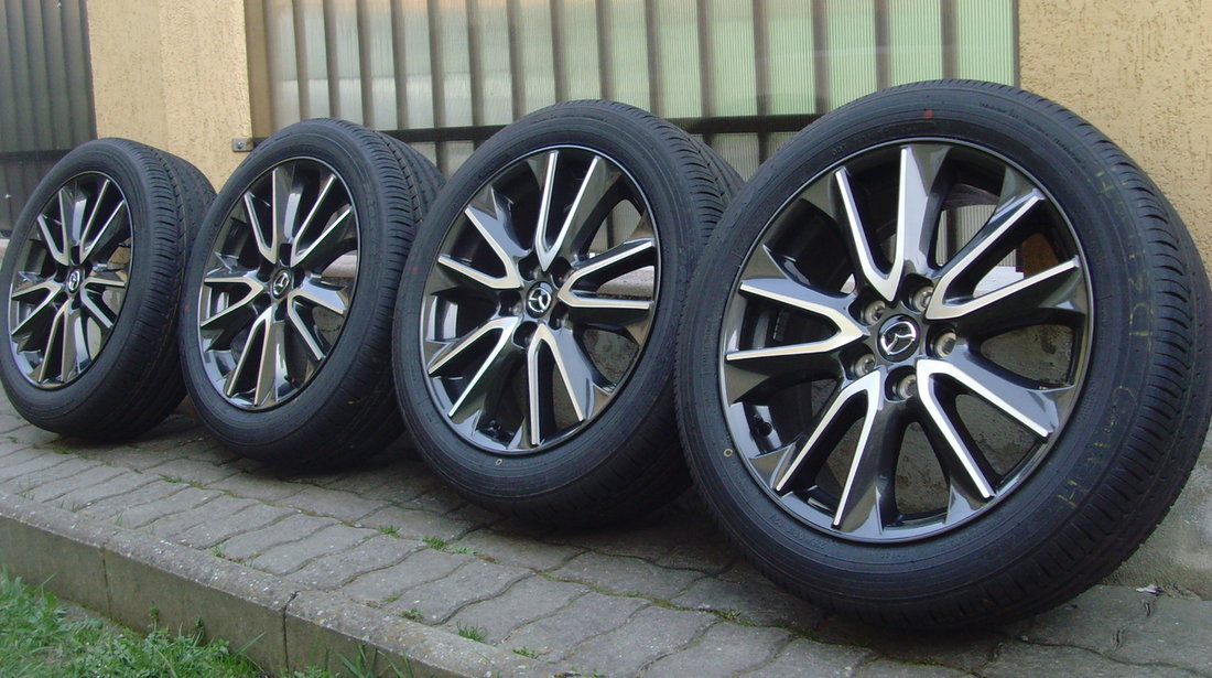 Jante aliaj Noi 5x114,3 pe 18 originale Mazda CX3 DK +anvelope Vara Noi 215/50 R18 92V Toyo Proxes