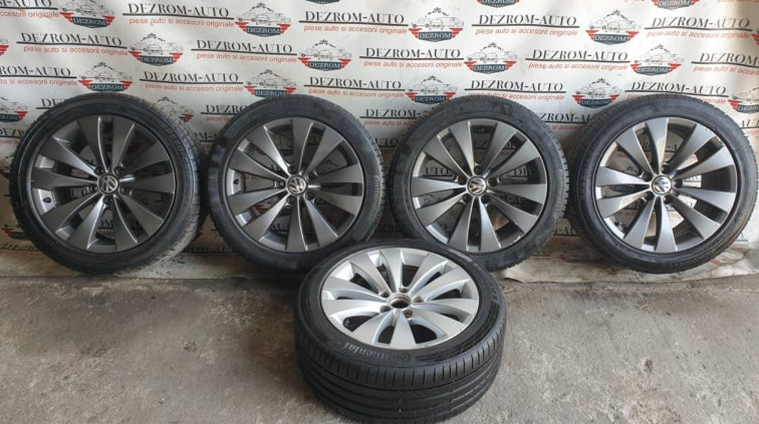 Jante aliaj originale cu anvelope (235/45/R17) 8Jx17H2 ET41 VW Golf 5 cod : 3C8601025A