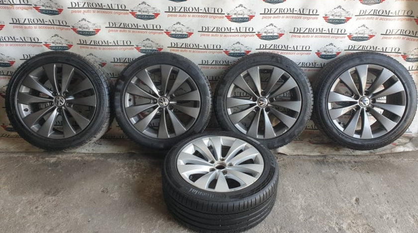 Jante aliaj originale cu anvelope (235/45/R17) 8Jx17H2 ET41 VW Passat B7 cod : 3C8601025A