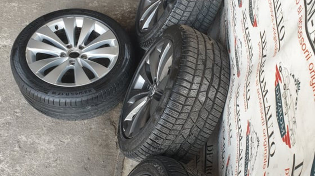 Jante aliaj originale cu anvelope (235/45/R17) 8Jx17H2 ET41 VW Golf 5 Plus cod : 3C8601025A