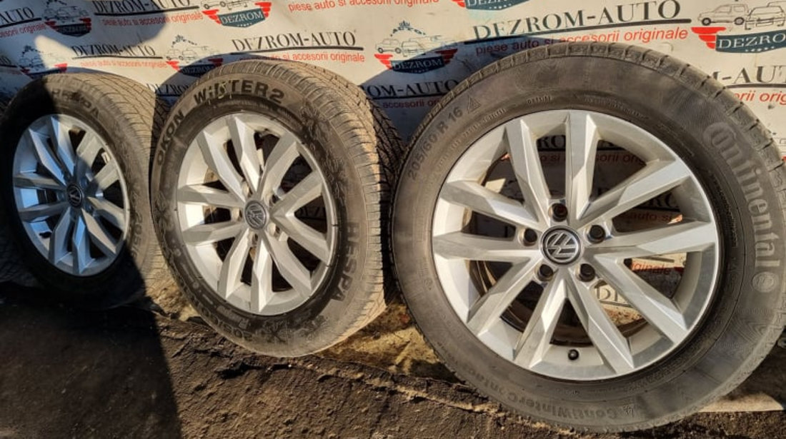 Jante aliaj originale cu anvelope iarna (205/60/R16) 6.5Jx16H2 ET41 VW Jetta 4 cod : 3G0601025