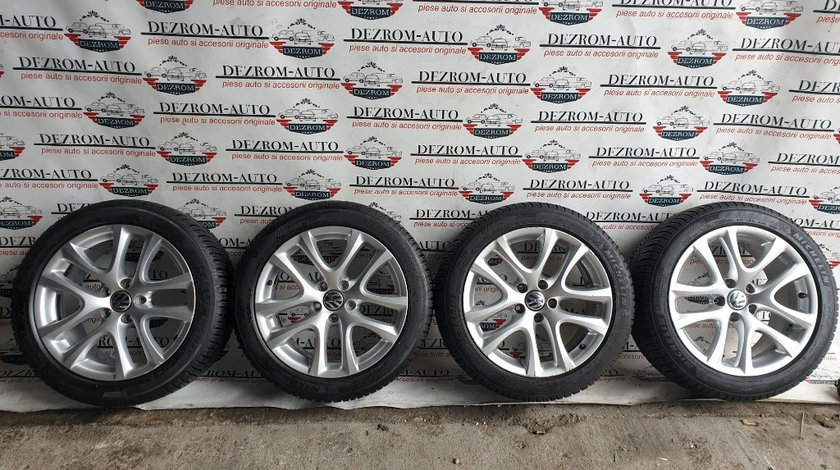 Jante aliaj originale cu anvelope iarna Michelin noi (235/45/R17) 8Jx17H2 ET41 VW Passat CC II