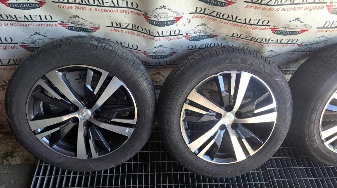 Jante aliaj originale R18 5x108 7.5J 18CH5 ET49 cu anvelope (225/55/R18) Peugeot 3008 II cod 9809687377