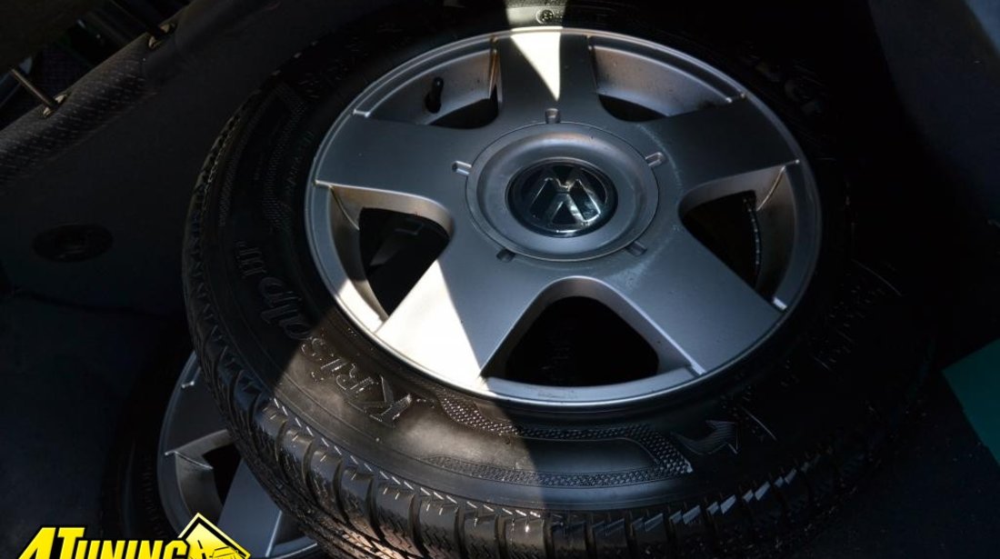 Jante aliaj originale VW 5x100 r 15 cu anvelope iarna ca noi