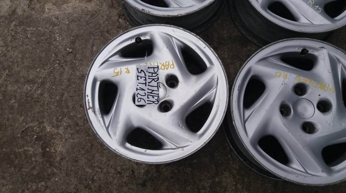 Jante aliaj Peugeot Partner, R15, 6J x 15CH4-18, 4x108-set 126