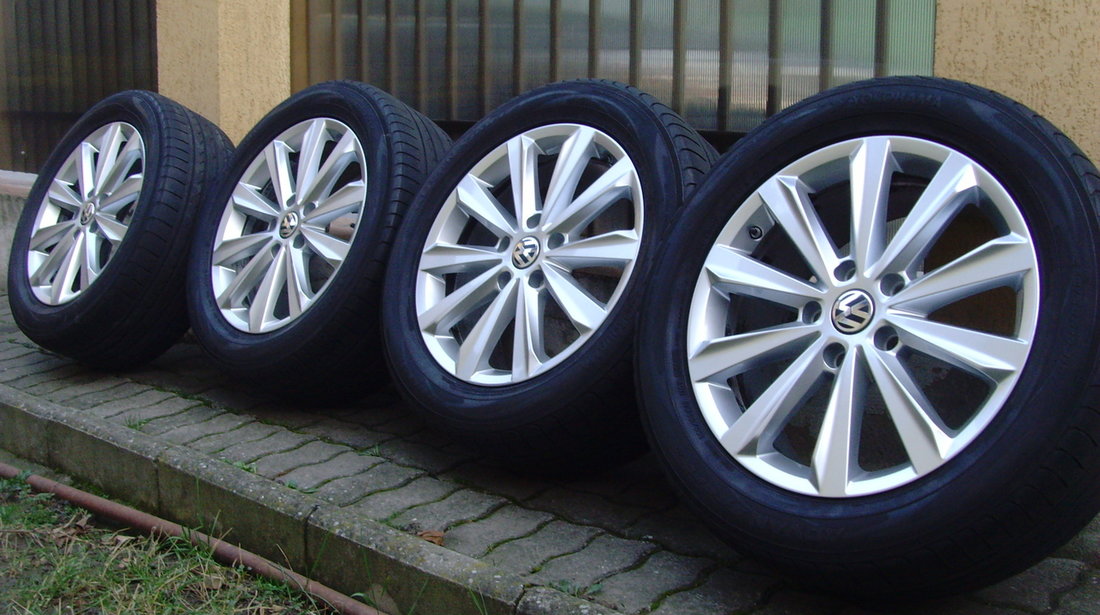 Jante aliaj Salamanca 5x130 pe 19 originale VW Touareg 2013,anvelope vara 265/50R19,senzori presiune