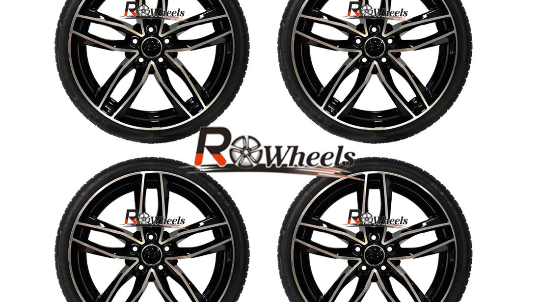 Jante AUDI 20 R20 S-Line A4 A5 A6 A7 A8 Q3 Q5 Q8 Black Polish Cu Anvelope