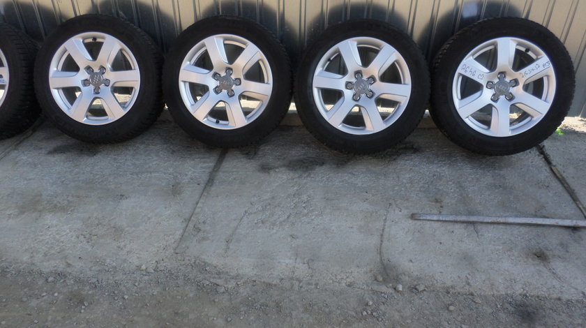Jante Audi A6 4G C7 cu anvelope 225 55 17 Iarna Michelin Alpin A4