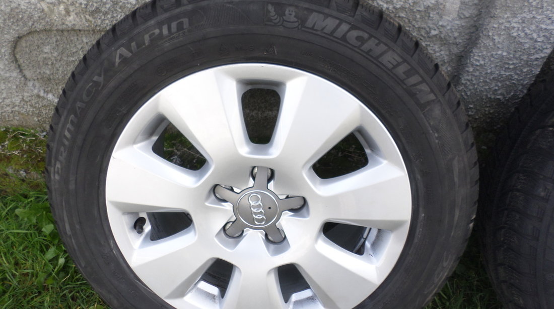 Jante audi A6 cu anvelope 225 55 16 iarna michelin