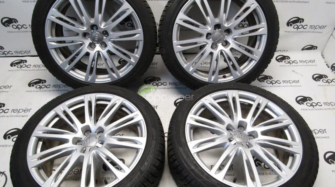 Jante Audi A8 4H cu cauciucuri 265/40R20 Dunlop SP Winter Sport3D roti iarna complete!