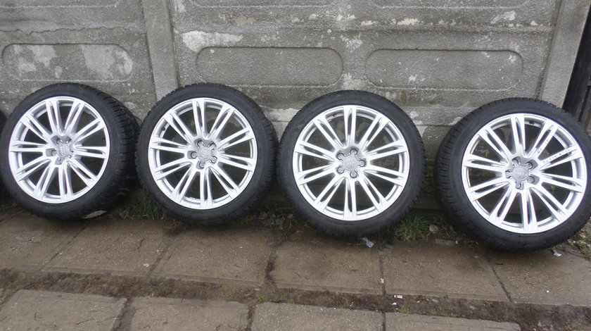 Jante Audi originale A8 S8 echipate cu anvelope iarna ca si NOI 265 40 20 Dunlop
