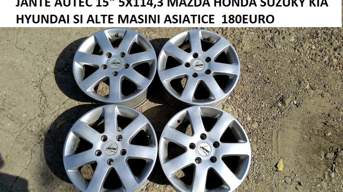 JANTE AUTEC 15 5X114,3 PT MASINI ASIATICE