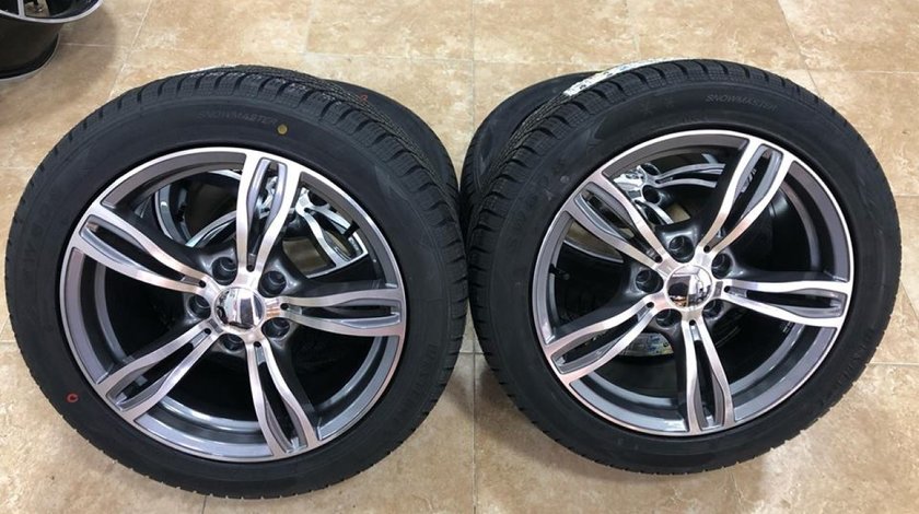 Jante Bmw R17 noi cu anvelope iarna seria 3 F30 F32 seria 4 seria5 e60 bmw x1