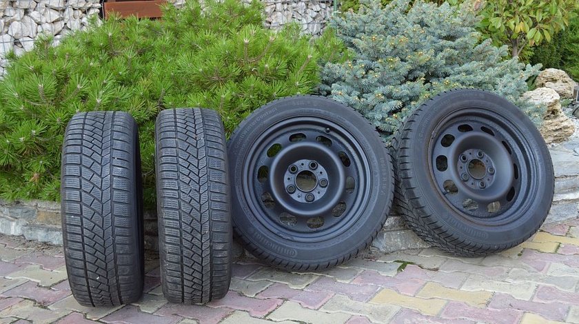 Jante bmw seria 1 f20 cu anvelope iarna Continental Winter contact 195/55/16