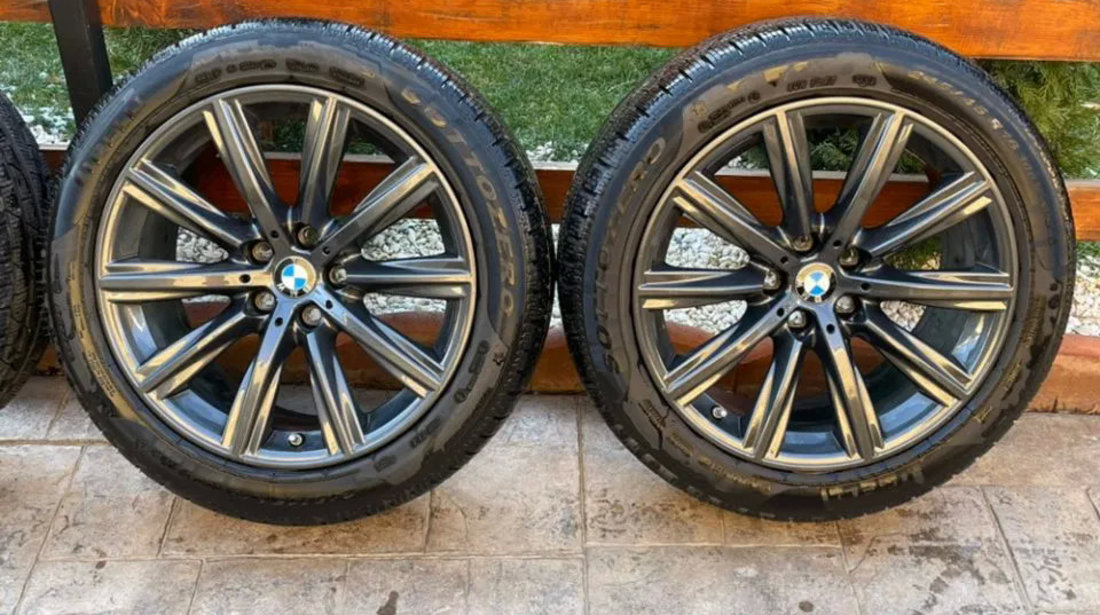 Jante BMW Seria 5 G5 18” Originale Cu Anvelope Pirelli Iarna 7mm Senzori