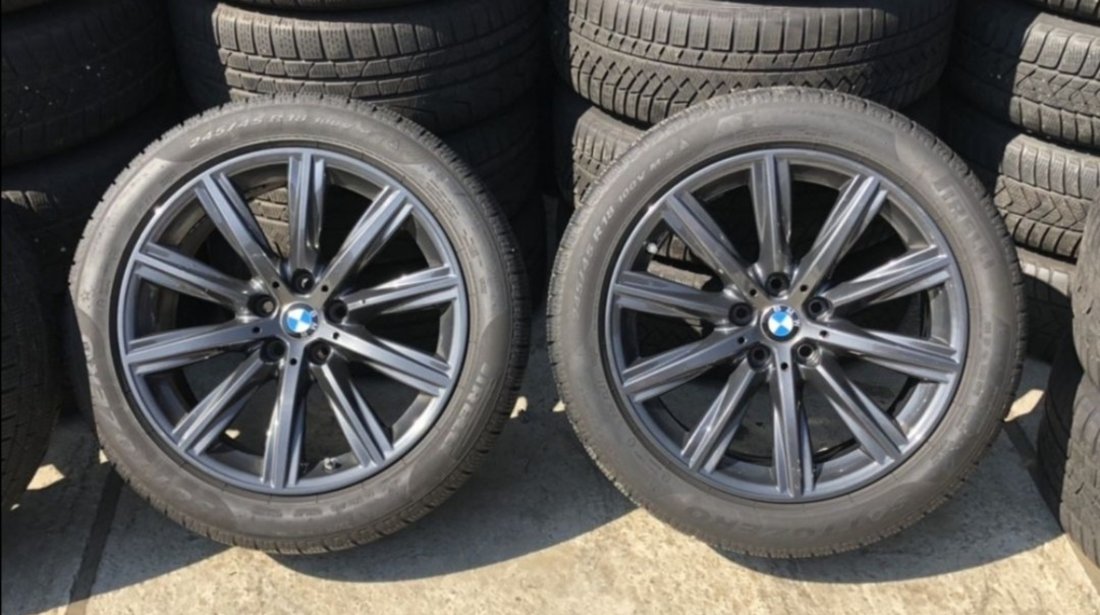 Jante Bmw seria 5 G5, X3 G3, X4 G4, 18”,originale, cu anvelope iarna