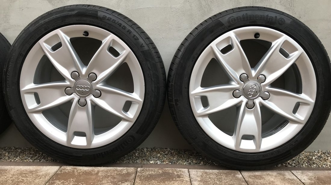 Jante De Aliaj 17'' 5 x 112 / Cauciucuri De Vara 225-45-17'' Ptr. Audi