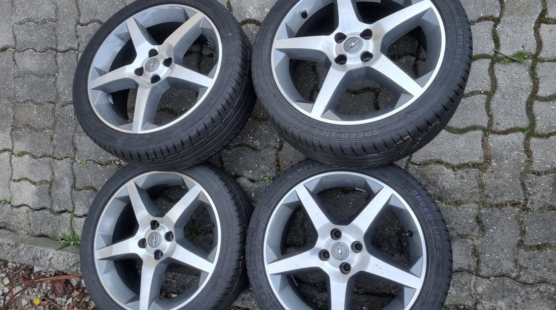 Jante de aliaj 4x100 R17 originale OPEL / anvelope vara 205/45 R17 Semperit 2019