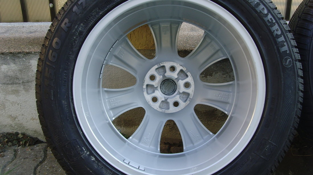 Jante de aliaj 5x105 pe 17 originale Opel Mokka;compatibile Chevrolet Trax/anvelope iarna 215/60 R17