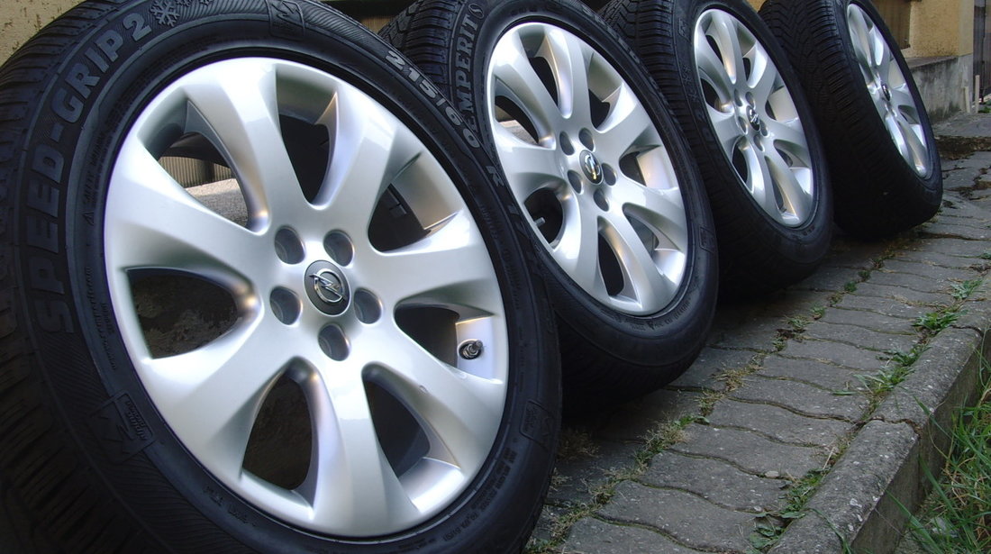 Jante de aliaj 5x105 pe 17 originale Opel Mokka;compatibile Chevrolet Trax/anvelope iarna 215/60 R17