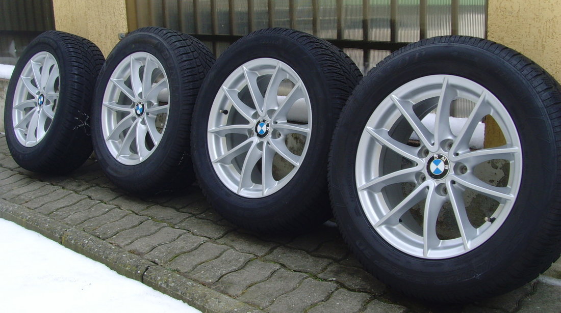 Jante de aliaj 5x120 pe 17 originale BMW X3 F25; X4 F26/ cu anvelope de iarna 225/60 R17 Dunlop 3D