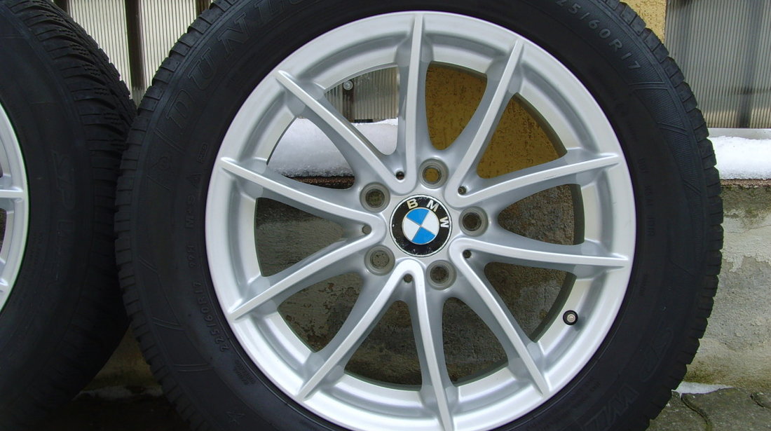 Jante de aliaj 5x120 pe 17 originale BMW X3 F25; X4 F26/ cu anvelope de iarna 225/60 R17 Dunlop 3D