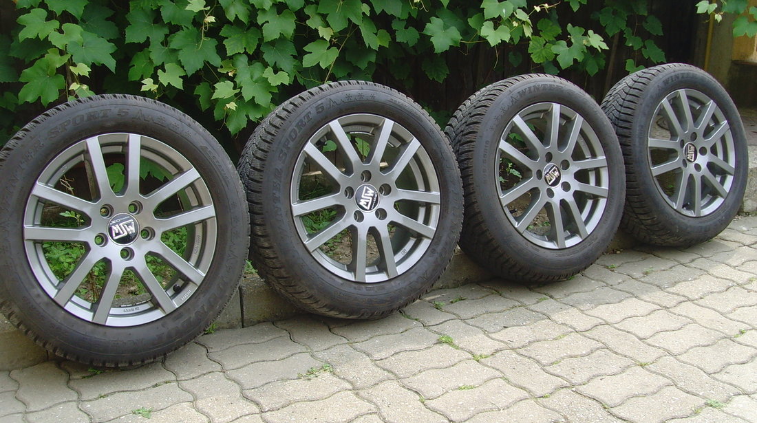 Jante de aliaj ca si Noi MSW by OZ 5x112 pe 16 Audi,VW,Skoda,Seat,cauc.iarna 205/55R16 Dunlop 5