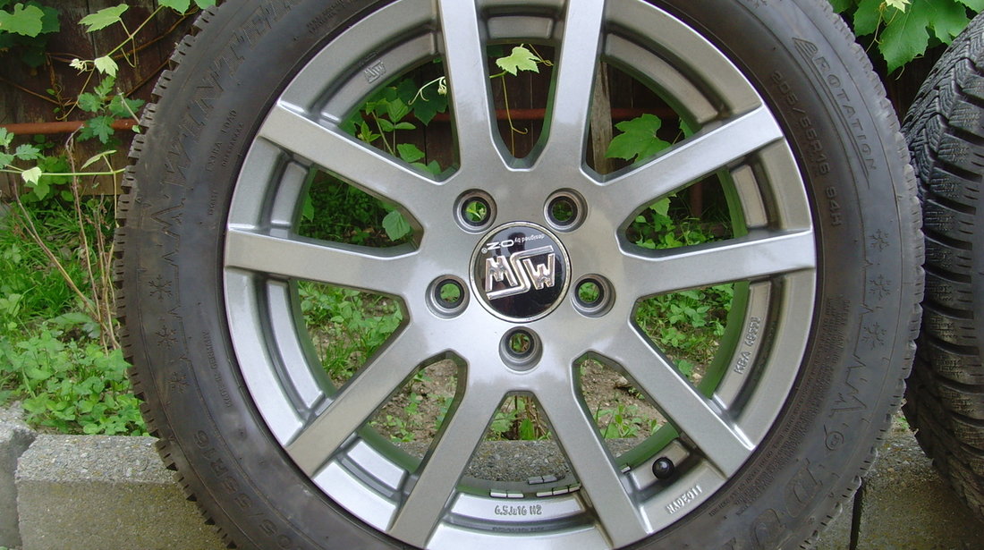 Jante de aliaj ca si Noi MSW by OZ 5x112 pe 16 Audi,VW,Skoda,Seat,cauc.iarna 205/55R16 Dunlop 5