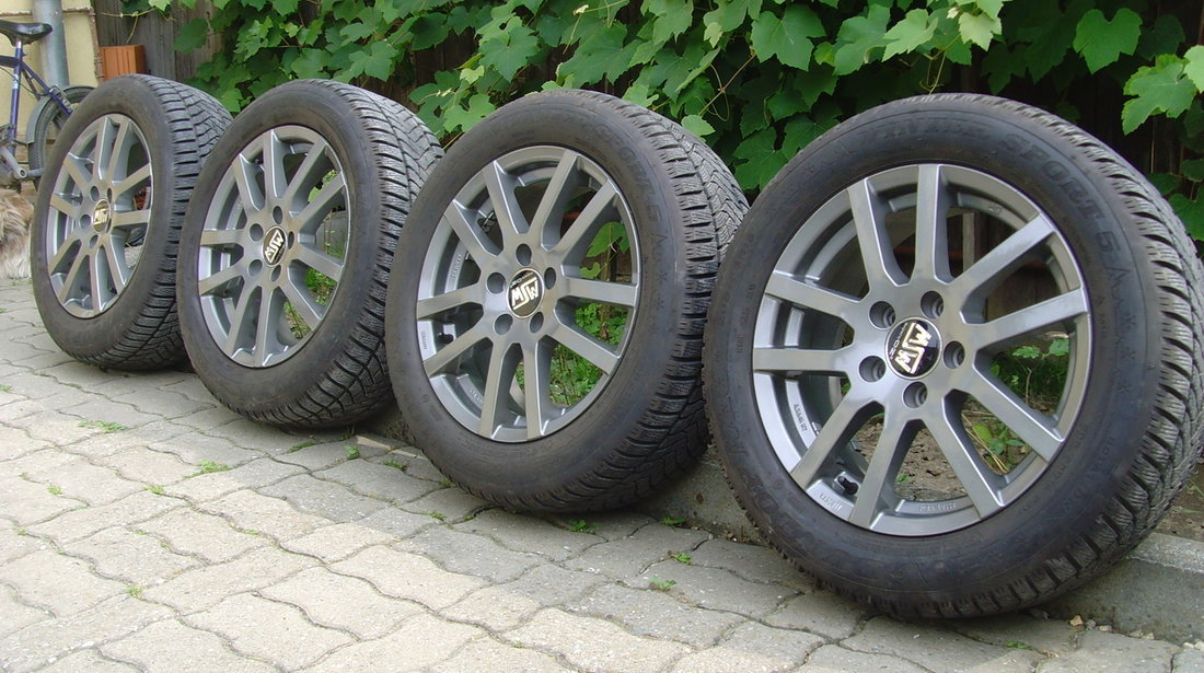 Jante de aliaj ca si Noi MSW by OZ 5x112 pe 16 Audi,VW,Skoda,Seat,cauc.iarna 205/55R16 Dunlop 5