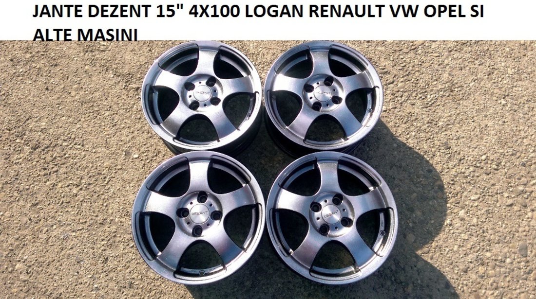 JANTE DEZENT 15 4X100 LOGAN RENAULT VW OPEL SI ALTELE