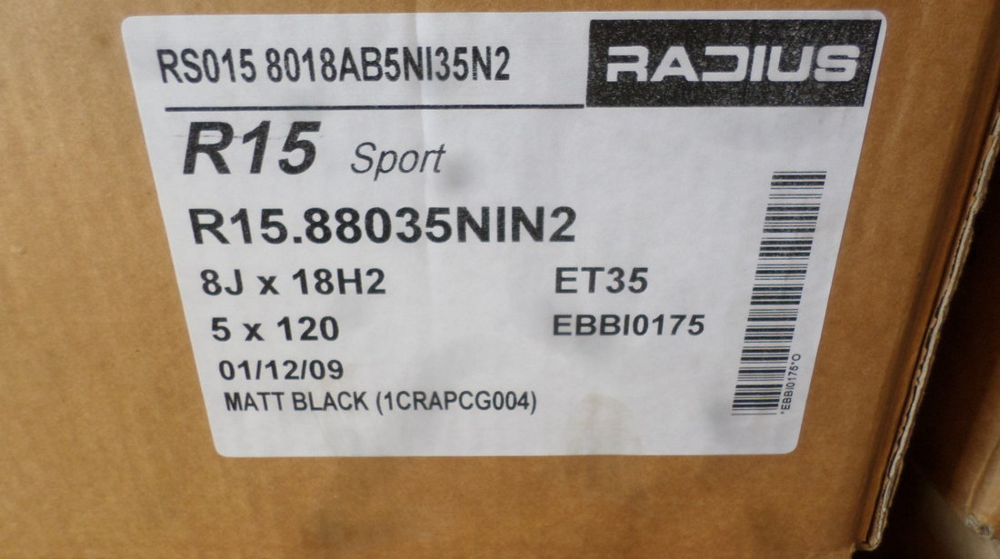 Jante marca Radius R15 Sport pentru gama BMW x3, x4 ,x1 ,x5  seria 5 pe 18 zoll NOII