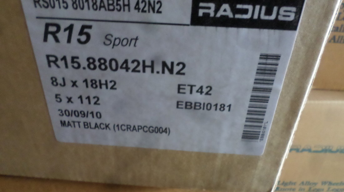 Jante marca RADIUS R15 Sport pentru gama VW AUDI MERCEDES SEAT SKODA pe 18 zoll NOII
