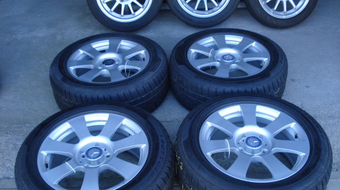 Jante Mercedes Originale S CLASS 17, Anvelope Iarna Pirelli 235 55 17