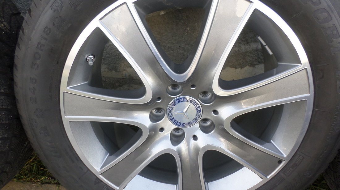 Jante mercedes S-class 18 zoll cu anvelope iarna 245 50 18 dunlop si SENZORI