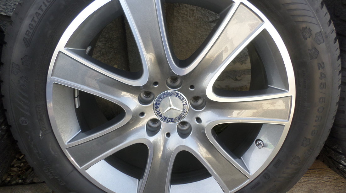 Jante mercedes S-class 18 zoll cu anvelope iarna 245 50 18 dunlop si SENZORI