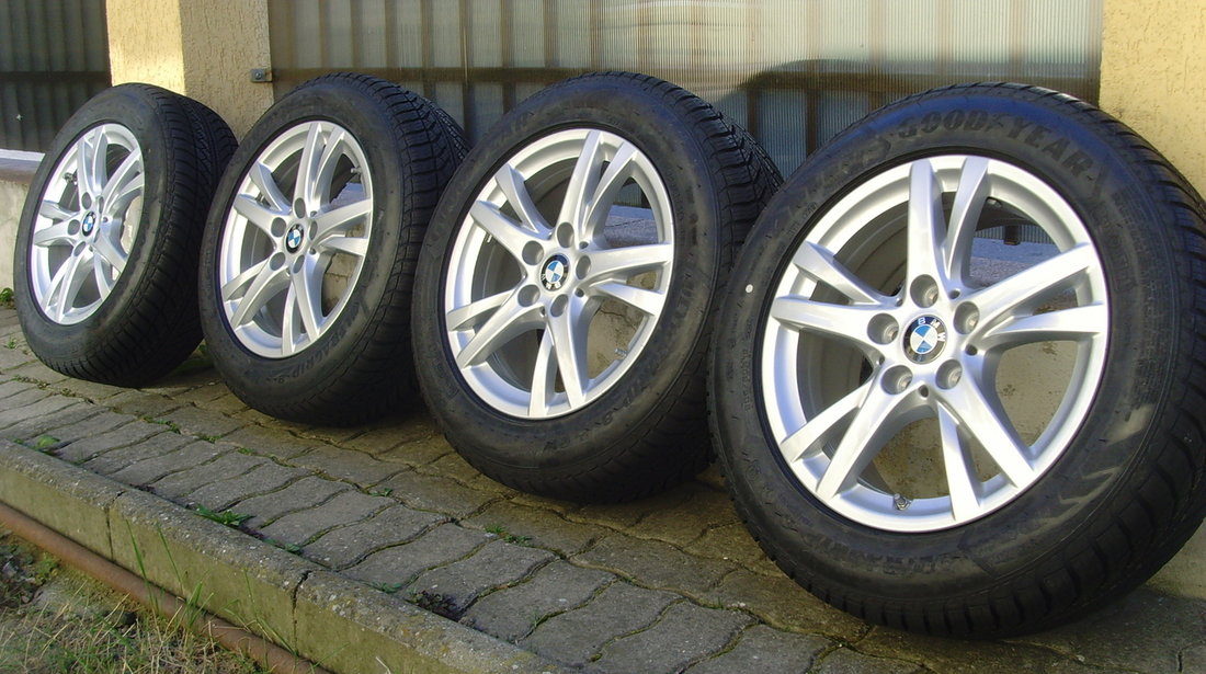 Jante Noi 5x112 pe 16 orig.BMW serie 2 AT F45;GT F46,MINI+anv.Noi 205/60 R16 GoodYear RSC+senzori No