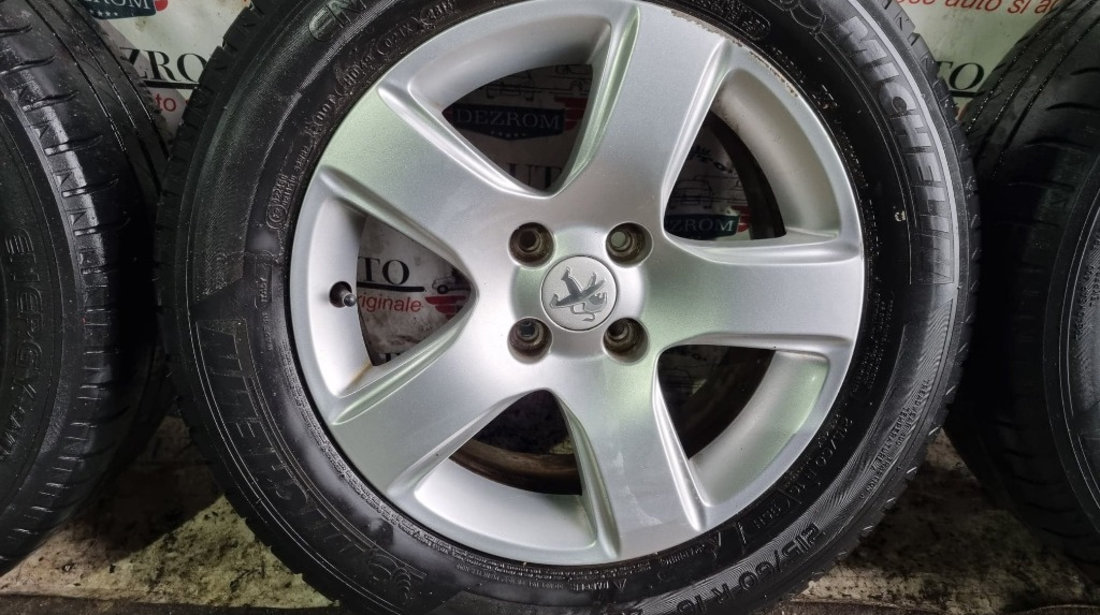 Jante originale cu anvelope vara R16 4x108 Peugeot 208 cod : 9684880380