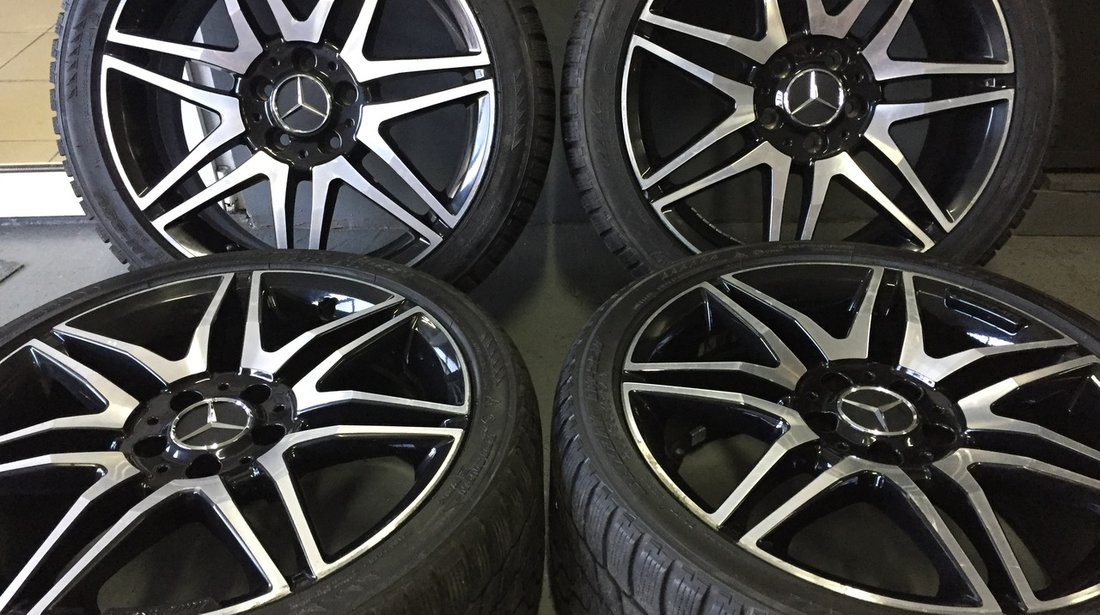 Jante originale Mercedes R18 AMG 204 C-class anvelope iarna doua latim