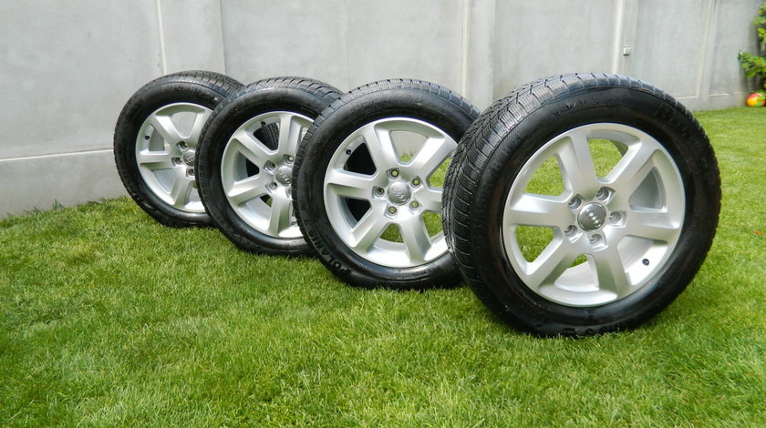 Jante Roti Iarna Audi Q7 4L 255/55R18 109H cod 4L0601025AG cu anvelope iarna Barum Polaris 3 4x4