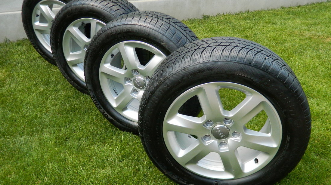 Jante Roti Iarna  Audi Q7 4L  255/55R18 109H cod 4L0601025AG cu anvelope iarna Barum Polaris 3 4x4