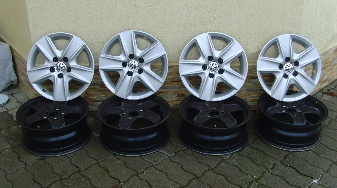 Jante structurale+capace structurale 5x112 pe 16 originale VW Golf 6(Golf 5;Golf 7,Jetta,Turan,etc