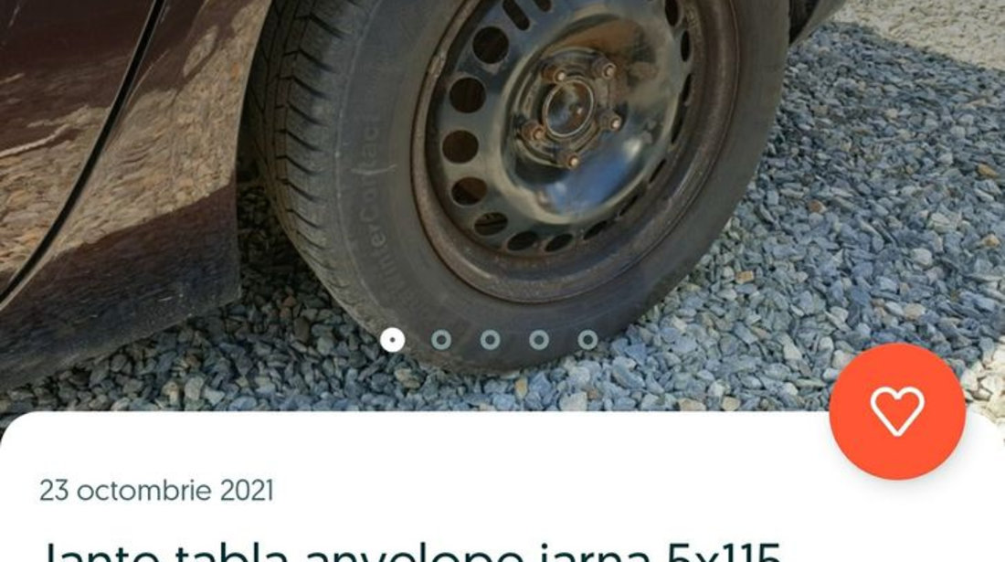 Jante tabla aliaj roti iarna 5x115 Opel Astra J K Captiva Mokka Zafira