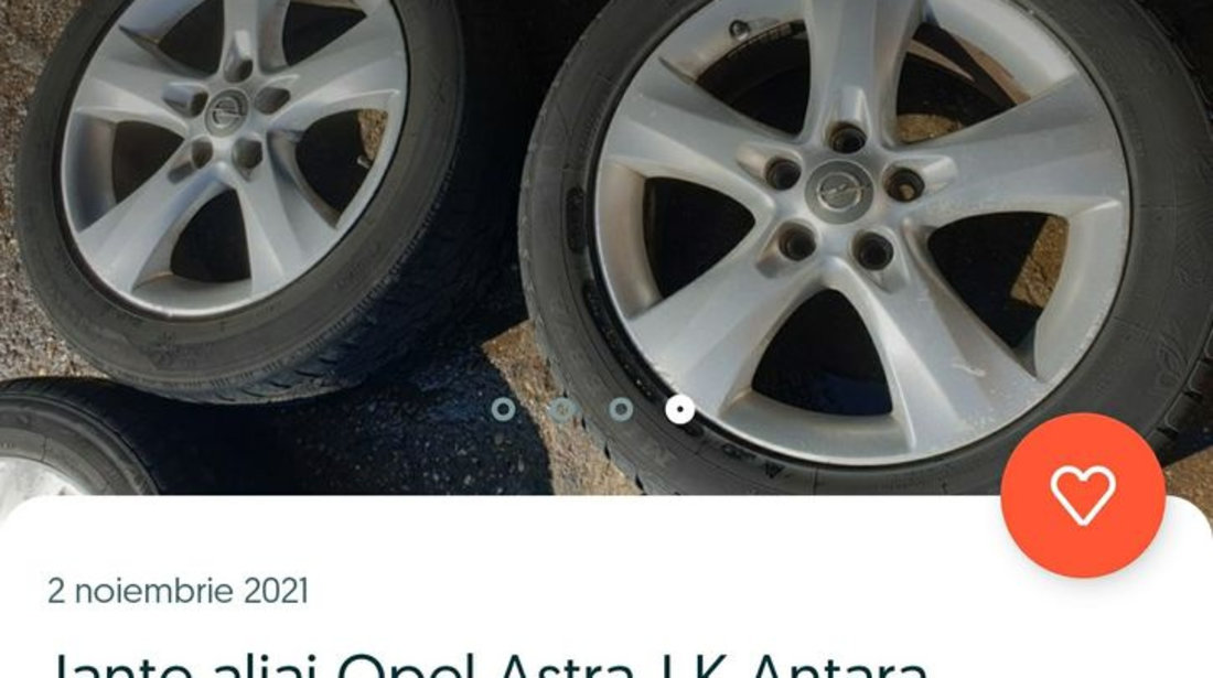 Jante tabla aliaj roti iarna 5x115 Opel Astra J K Captiva Mokka Zafira