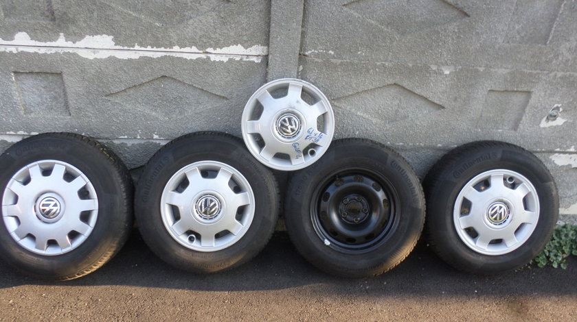 Jante Tabla VW Golf 4 cu anvelope 175 80 14 Iarna Continental