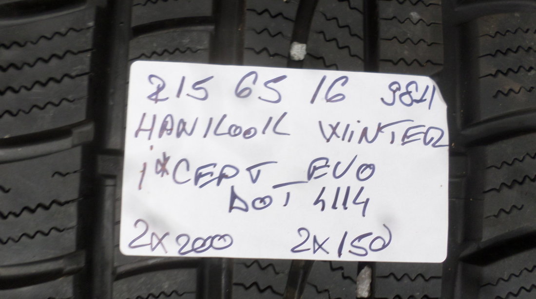 Jante tiguan tabla cu anvelope de iarna 215 65 16 Hankook