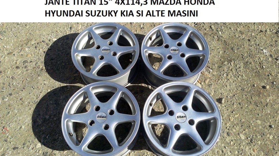 JANTE TITAN 15 4X114,3 MAZDA HONDA HYUNDAI SUZUKY KIA SI ALTE MASINI