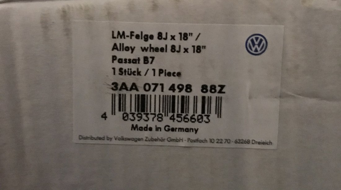 Jante VW Milagro Pe 18-5/112 Passat CC,B6,B7,B8, Golf 5,6,7,Jetta,Touran